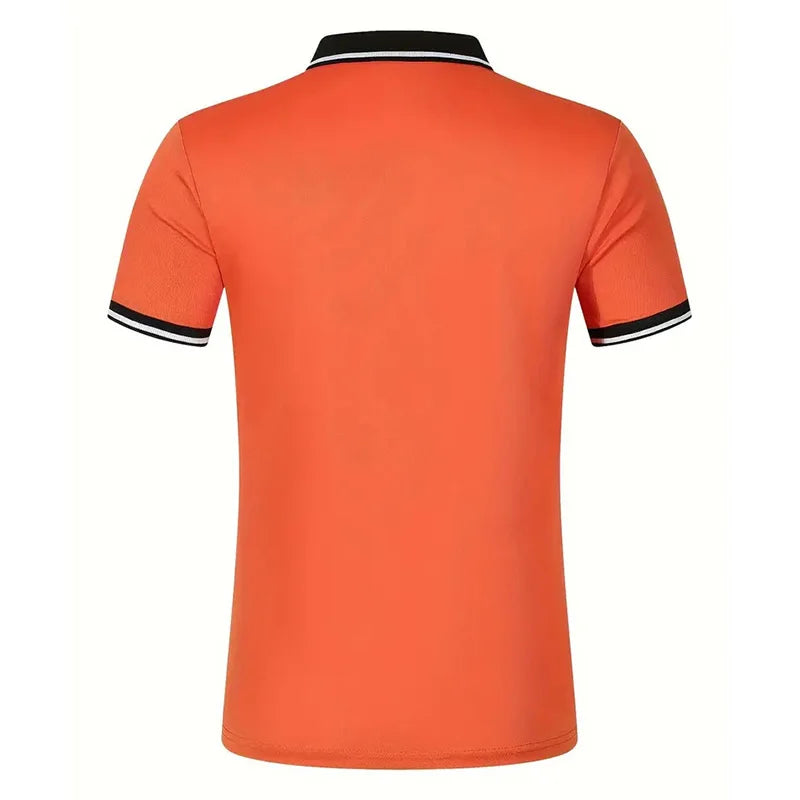 Summer Men's Short sleeved Polo Shirt Business Casual Collar T-shirt Plus Size Breathable Top European and American Plus size