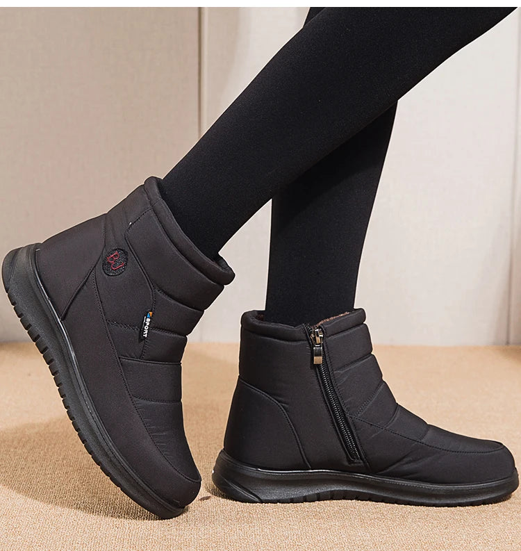 Women's Boots 2024 Ankle Boots For Women Shoes Winter Botines Warm Fur Snow Boots Waterproof Winter Botas Mujer Combat Boot