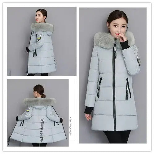 Winter Coat 2025 New Women's Thick Cotton Jacket Women Hooded Coat Medium long Casual Student Jackets Female Warm Parka Overcoat