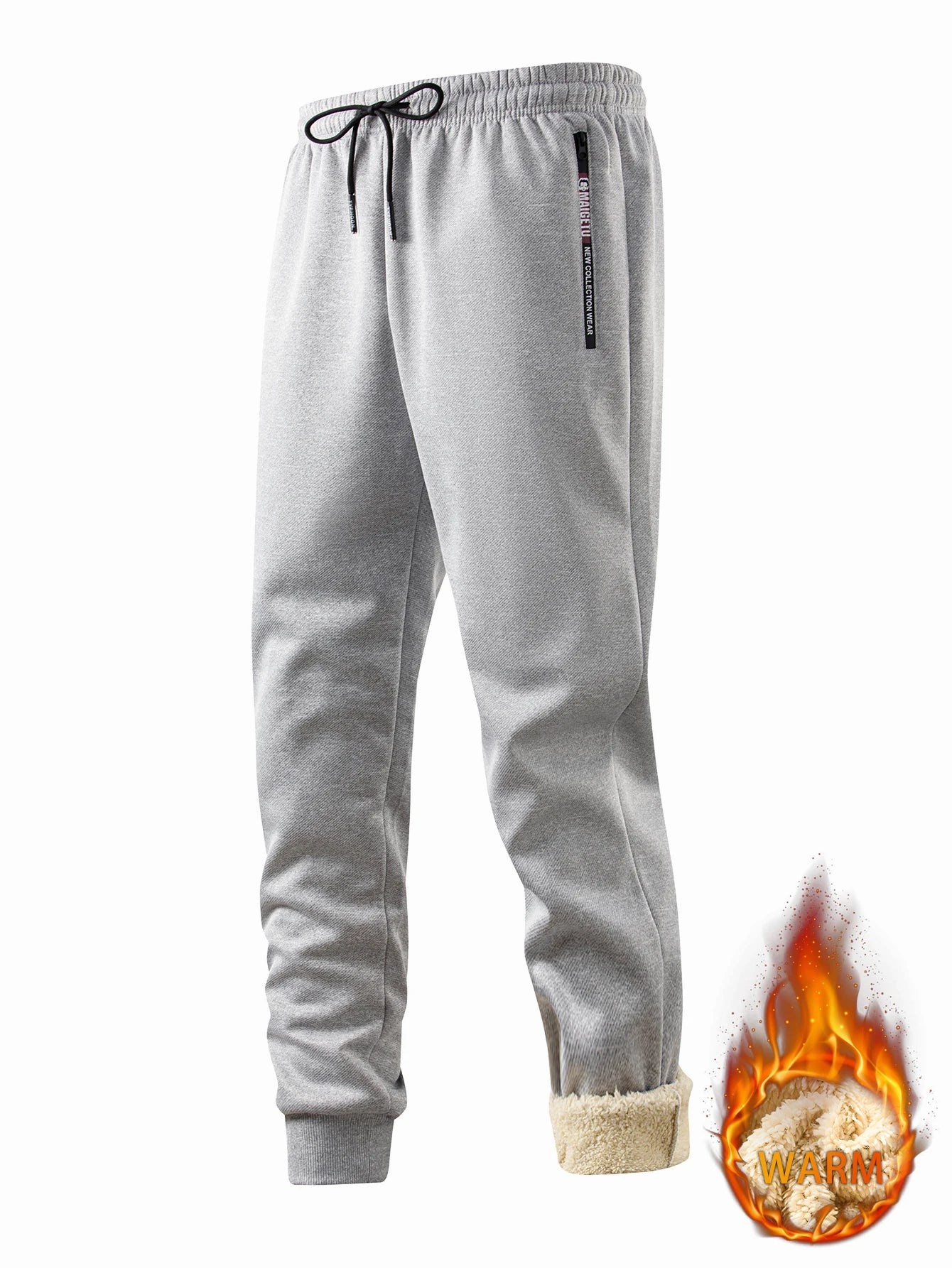 Winter Sweatwear Men Plush Thick Fleece Sweatpant Lambswool Thermal Trousers Casual Pants  Warm Sports fitness Pants