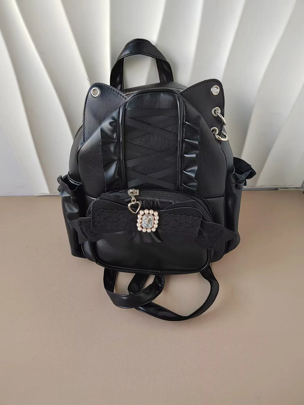 Lace Cat's Ear School Bag Japan Lolita Ita Mochila Cute Large Capacity Mochilas Mujer 2025 New Bow Women Bags Student Backpack