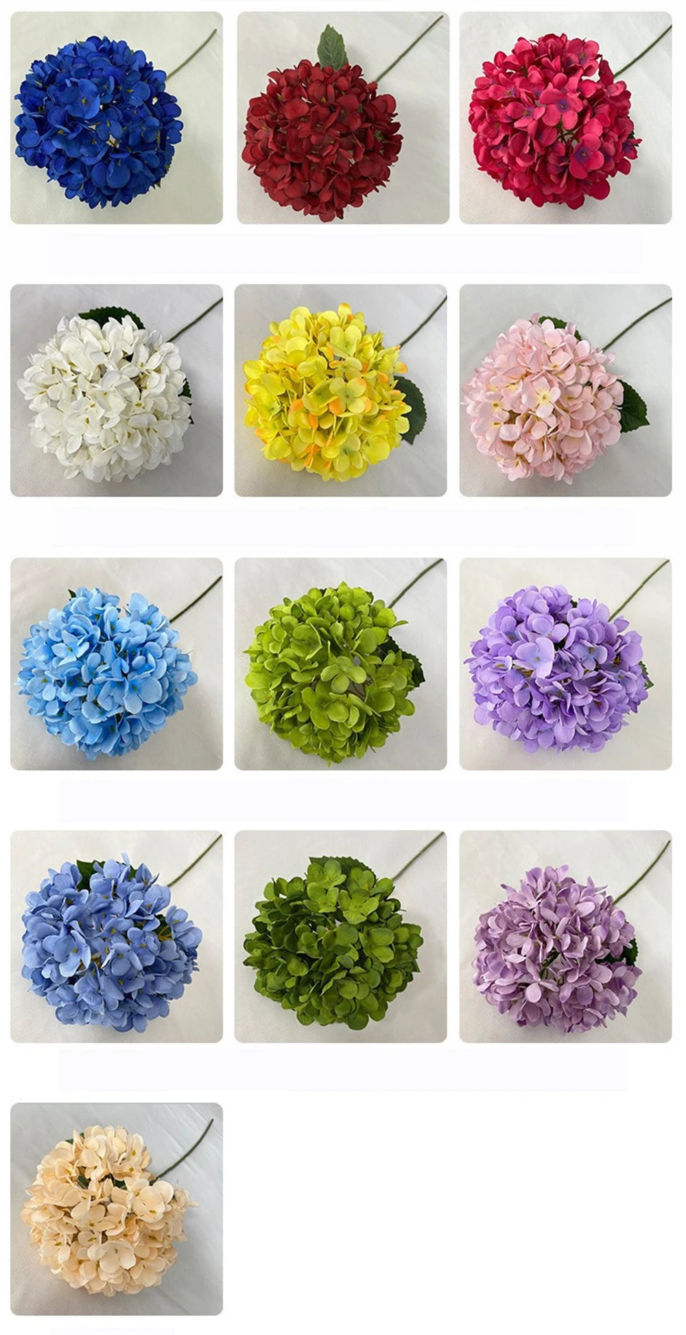 58cm Beautiful Silk Artificial Flowers Hydrangea bouquet for Home Party Wedding living room   decoration accessories