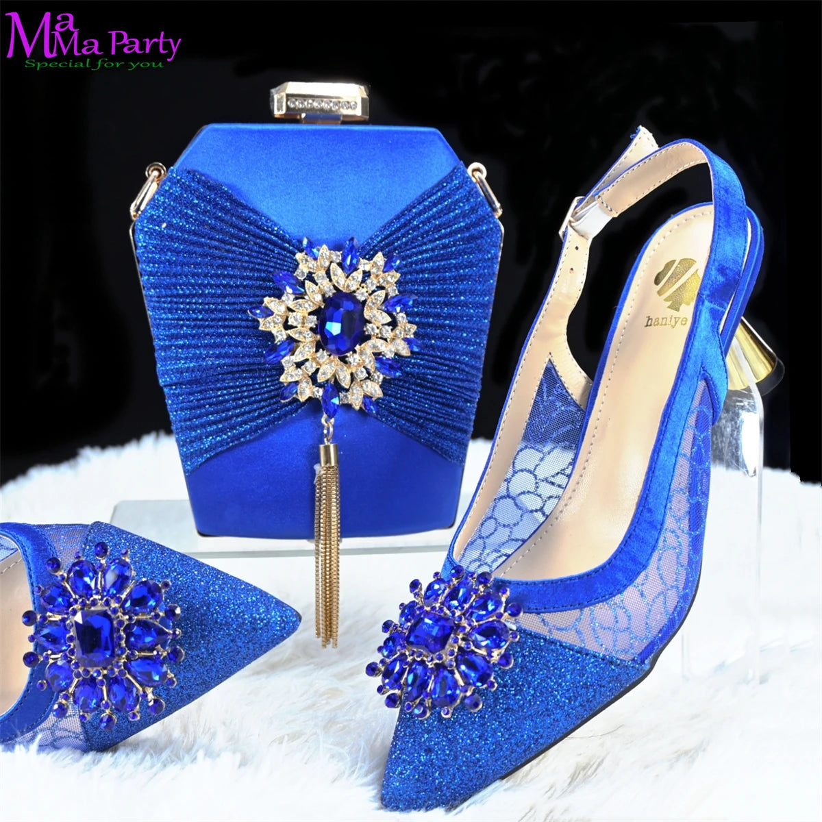 2025 Winter New Arrivals Low Heels in Coffee Italian Women Shoes and Bag Set Elegant Ladies Pointed Toe Pumps for Wedding Party