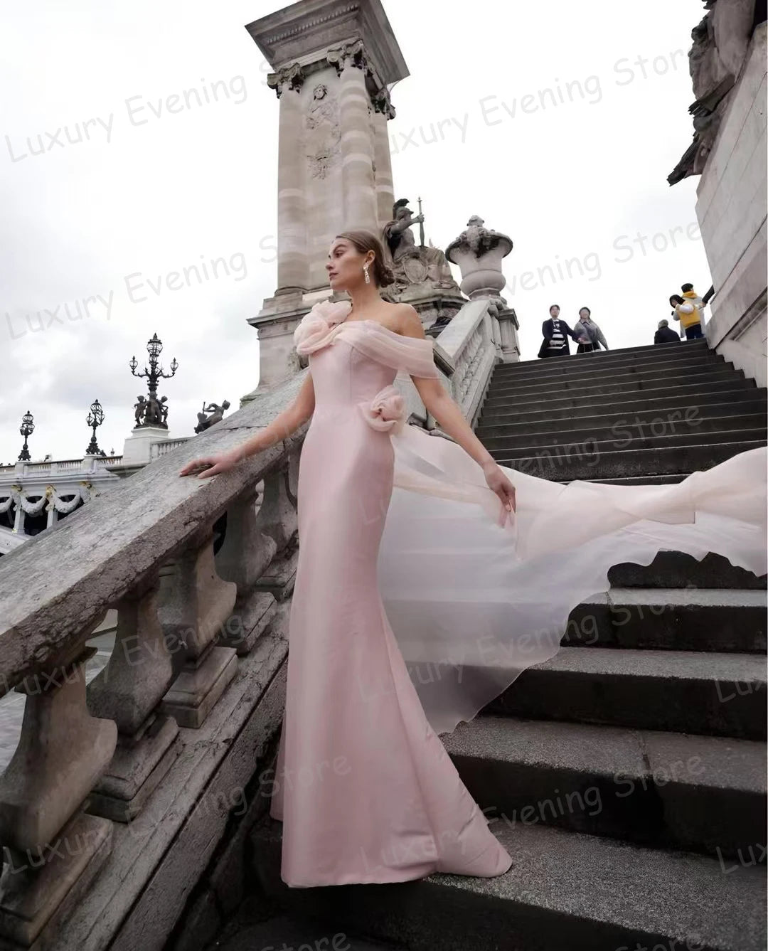 Simple Evening Dresses Mermaid Women's Sexy Strapless Off Shoulder Sleeveless Prom Gowns Fashion Vestidos De Fiesta Customized