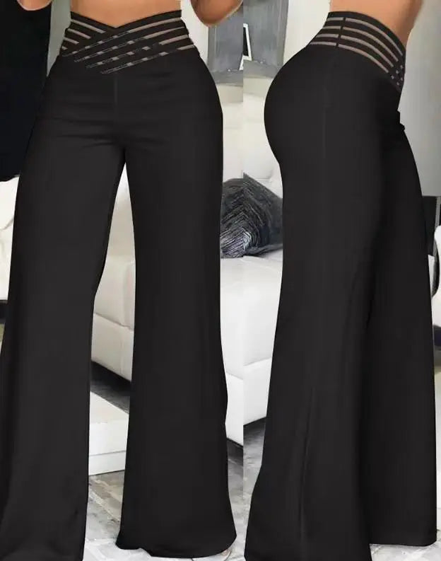 Elegant High Waist Cropped Work Pants for Women Black All-Match Daily Office Formal Wear Fashion Women's Trousers Slim Pants
