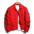Men's y2k Denim Jacket Jeans Clothing Patches Windbreaker Cotton Stretchy Trucker Jacket for Men Cowboy Letter Designer Fashion