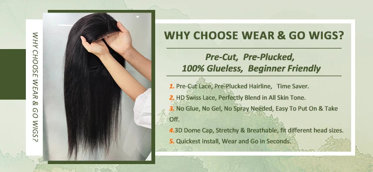 30 inch Glueless Wigs Human Hair Ready To Wear 6X4 Brazilian Straight HD Lace Front Human Hair Wig 100% Human Hair Wigs Glueless
