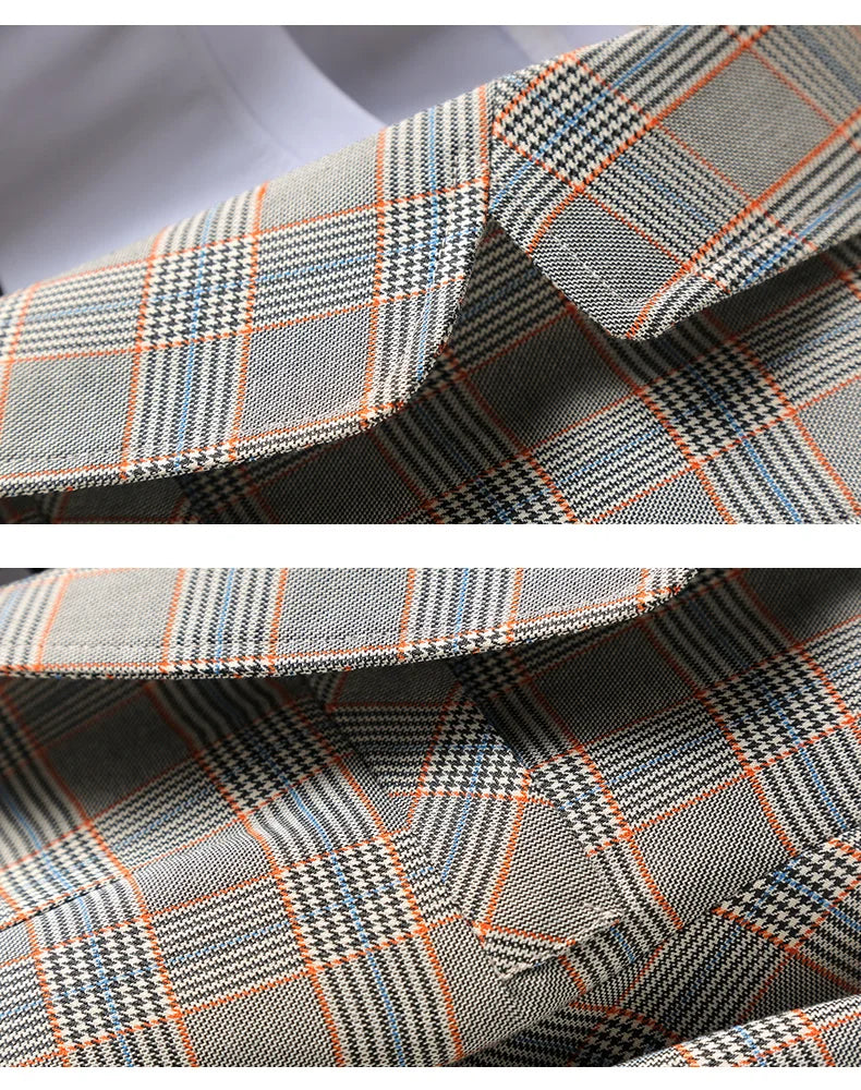 New Fashion Business Interview Plaid Suits Women Work Office Ladies Long Sleeve Spring Casual Blazer
