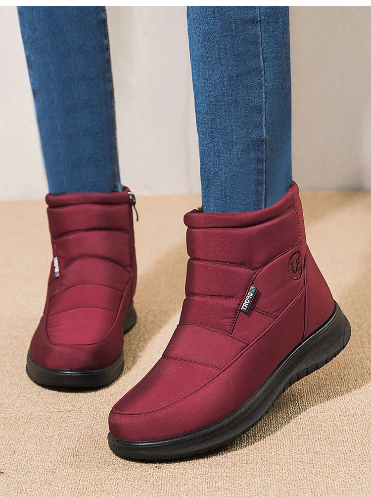 Women's Boots 2024 Ankle Boots For Women Shoes Winter Botines Warm Fur Snow Boots Waterproof Winter Botas Mujer Combat Boot
