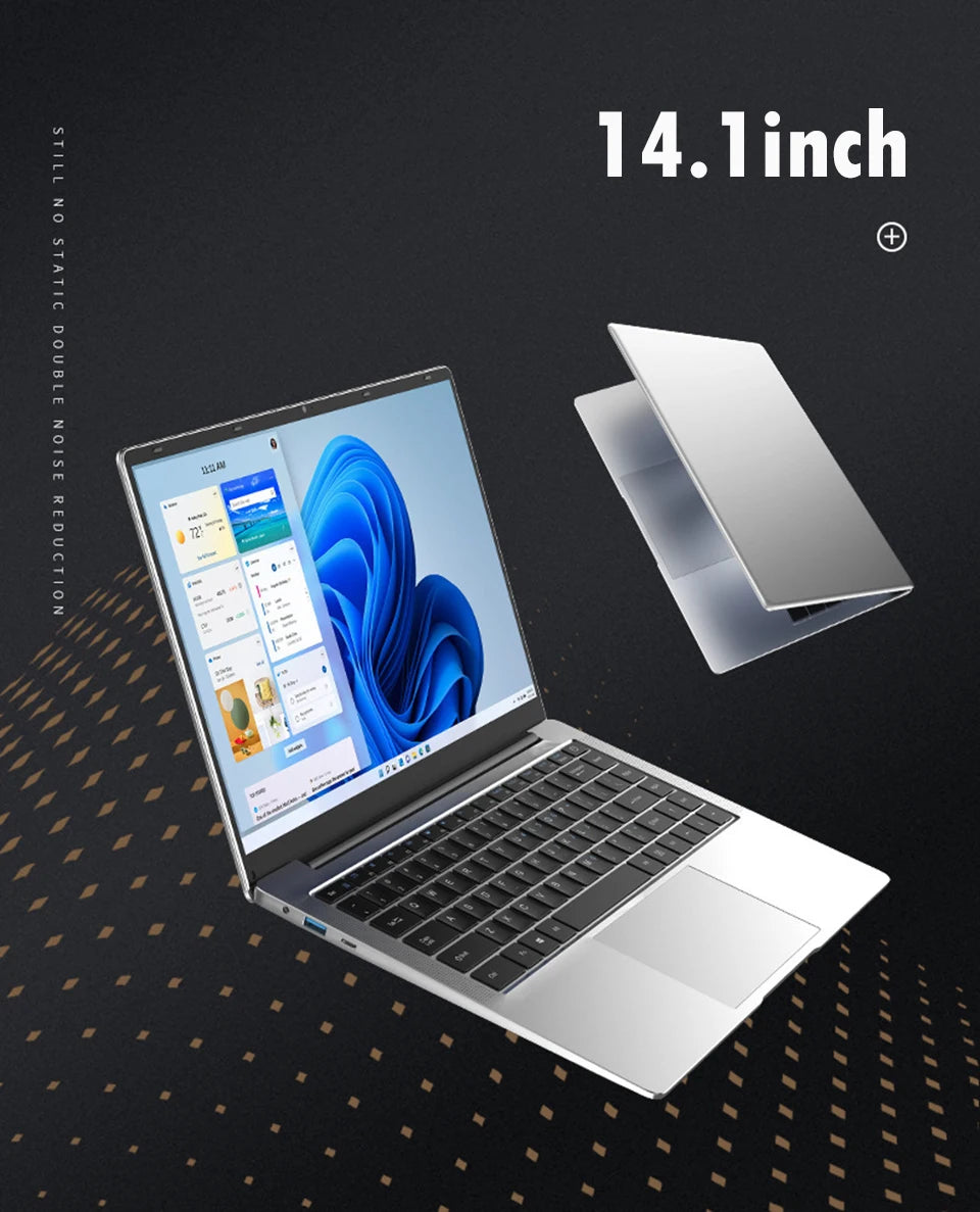 14.1 inch Laptop Computer Portable Windows 11 Pro Core i7-7500U Notebook 12GB RAM 1TB 2TB SSD Office Study Laptops