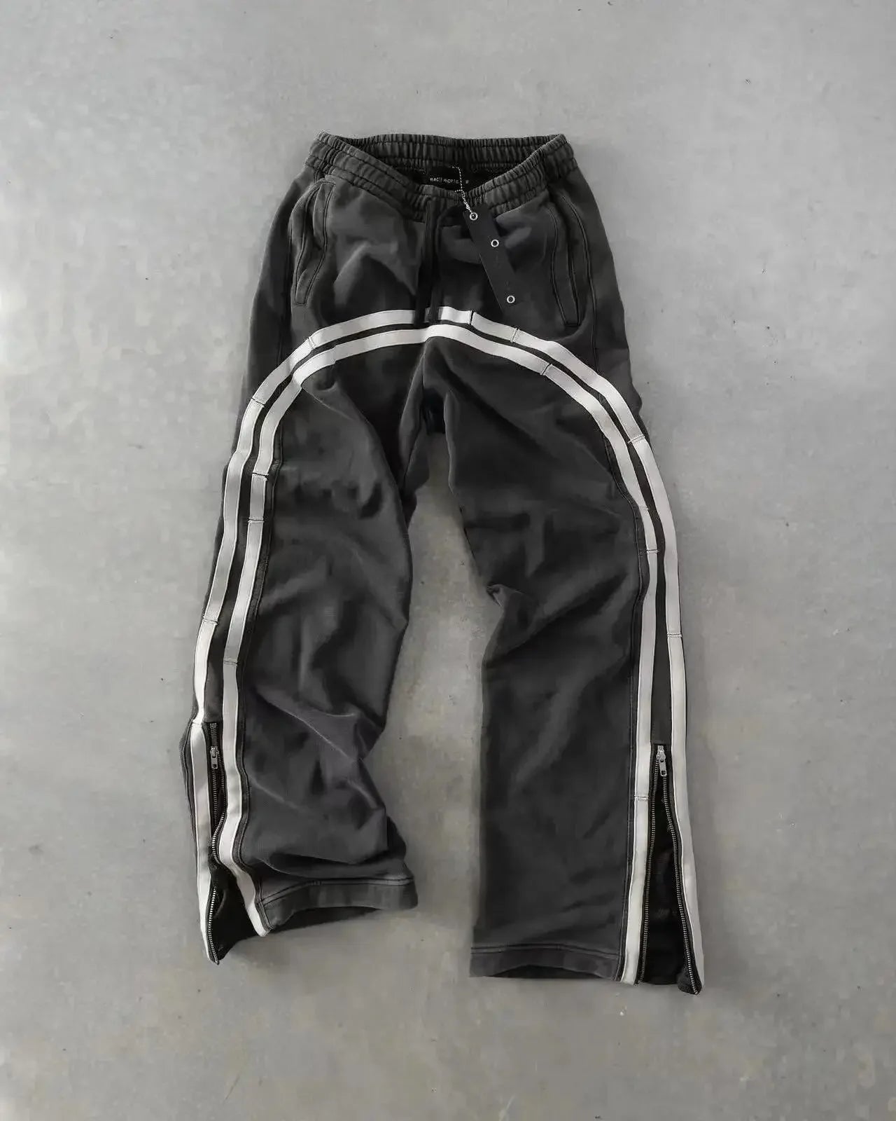 Cotton Stripes Pants New Fashion Hip Hop Street Mens Womens Y2k Embroidery Jogger Drawstring Sweatpants Oversize Cargo Trousers