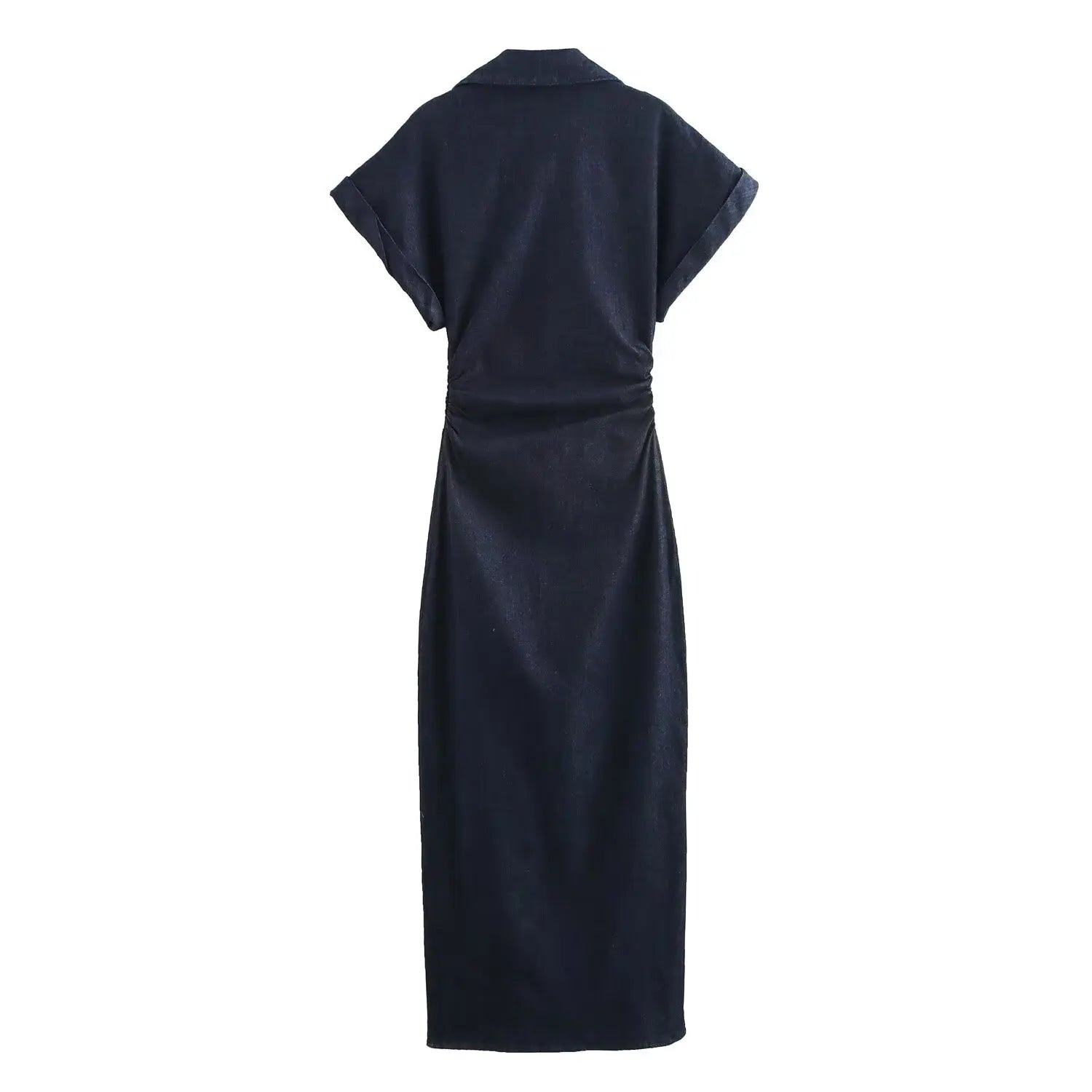 denim MIDI dress fashion elegant
