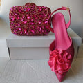 INSIGHTLINK Purple High Heels sandals and Bag Women Gems Dress Shoes Wedding stiletto Sandals Lady Bride high-heeled Stone Shoes