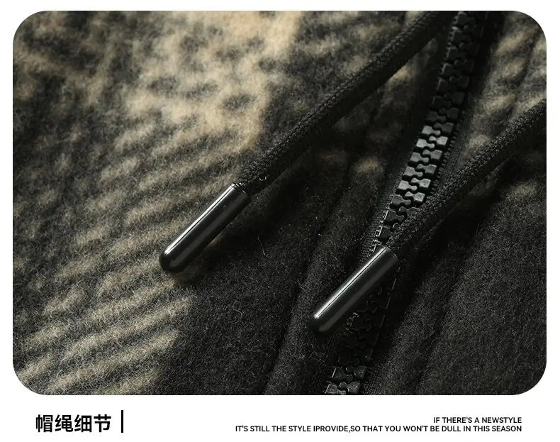 Winter Fashionable Trendy Grid Thickened Warm Lamb Fleece Jacket for Men's Casual Loose Sports Large Size High Quality Jacket
