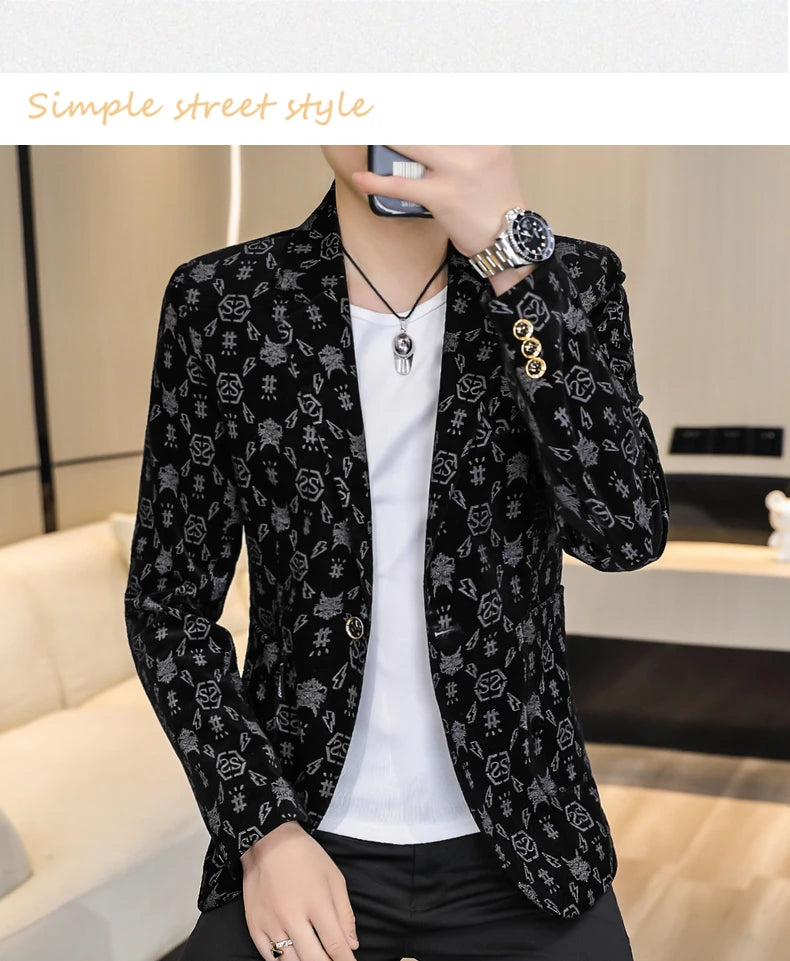 The Main Promotion of New Explosive New Suit Slim Single Suit Comfortable + Casual + Fashion Personality Coat Men's Clothing