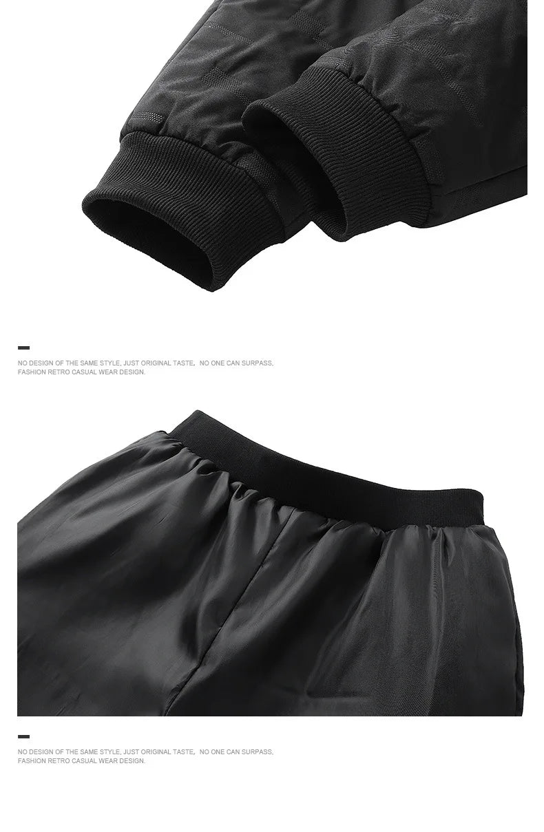 2025 Winter Warm Pants Men's Thicken Dowm Cotton Pants Outdoor Casual Joggers Pants Windproof Waterproof Thermal Trousers Male