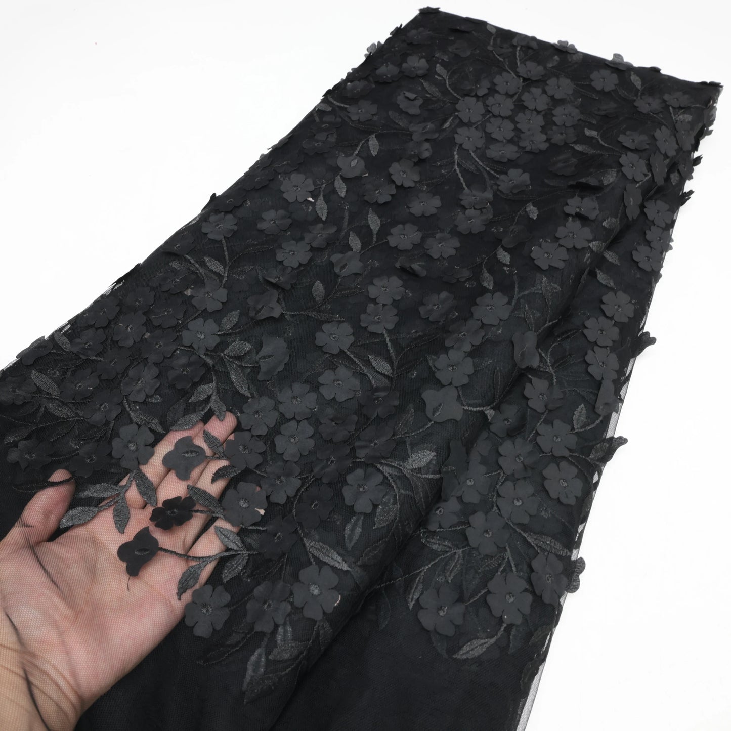 African Mesh Net Lace Fabric Sequined Nigerian French Tulle Lace Fabric  High Qulity For Women Wedding Party Dress Sew