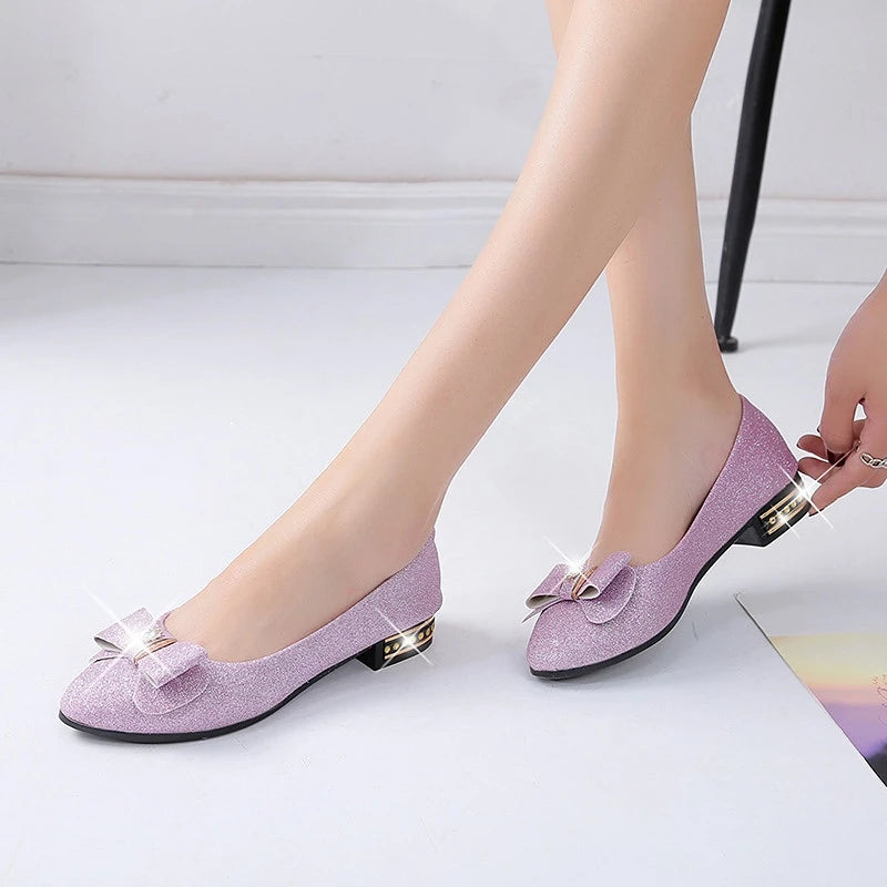 Women Shoes Elegant Shallow Low Heel Shoes Loafers Woman Casual Slip-on Pumps Ladies Comfort Footwear Zapatos De Mujer