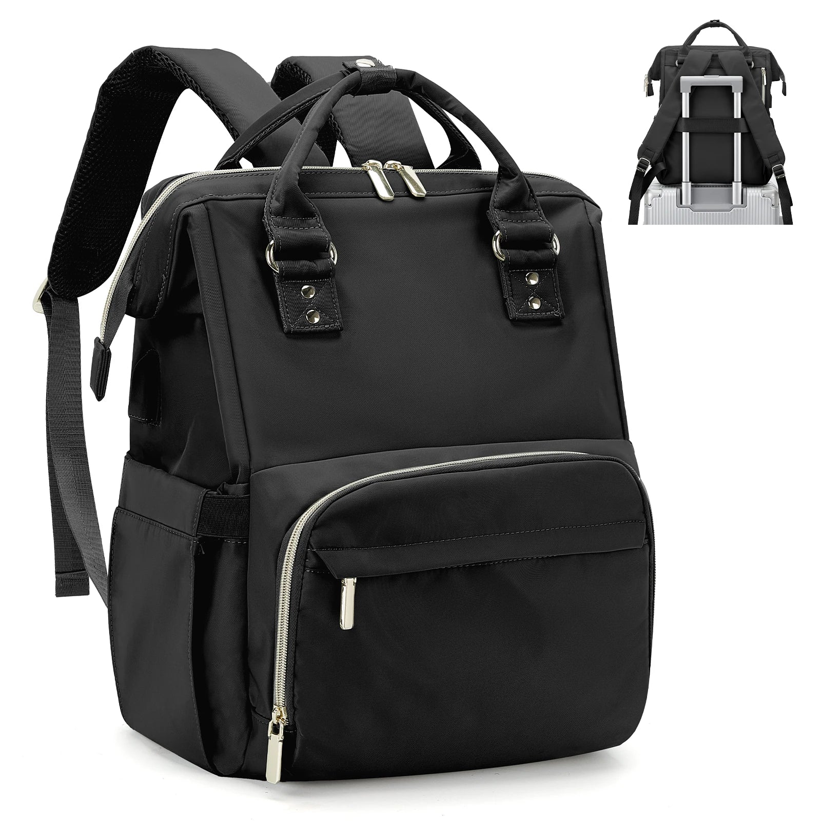 Travel Backpack for Women Men 14 Inch Laptop Bag, Large Waterproof Stylish Vintage Daypack for College Work Executive Backpack