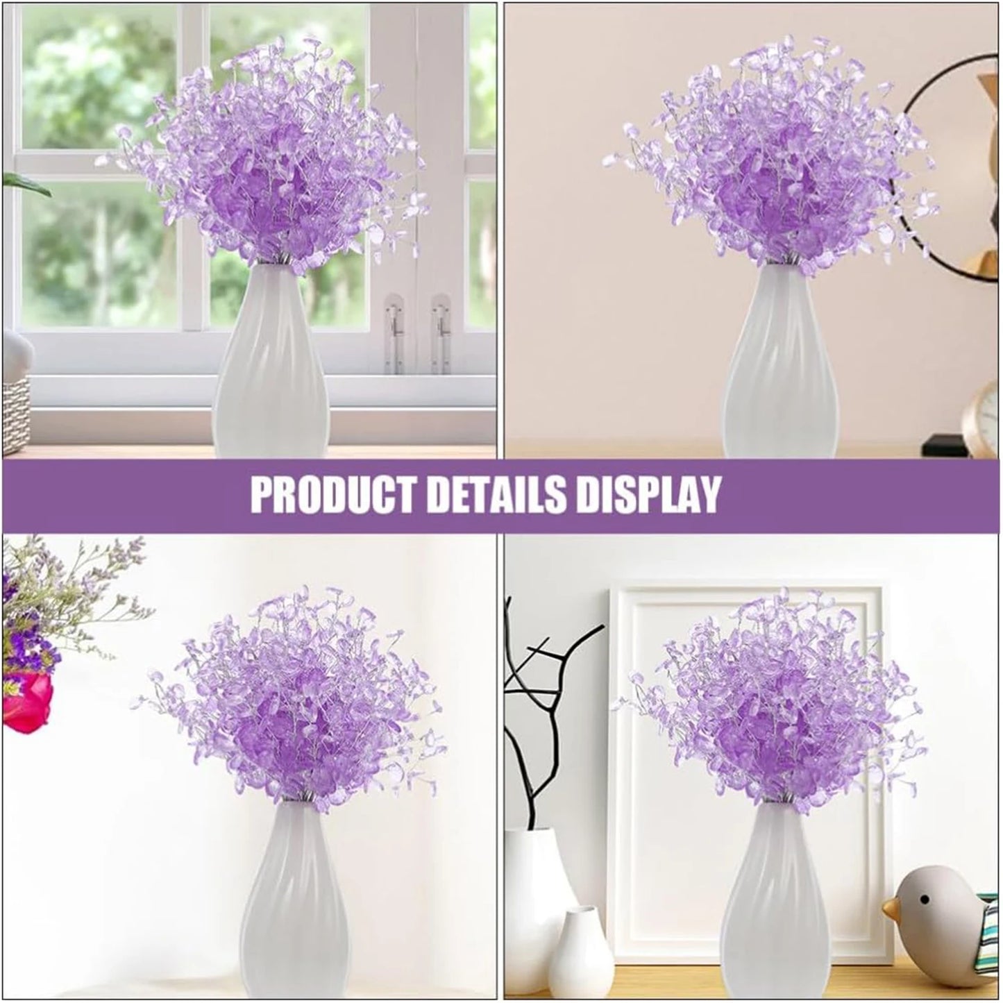30/50pcs Artificial White Crystal Acrylic Water Droplet Handmade Wedding Bridal Bouquets Wreath Table DIY Gift Decor Accessories