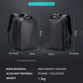 Swiss Men‘s 15.6 Inch Laptop Backpack Expandable PC Hard Shell Bag TSA Anti-theft Waterproof Backpacks USB Business Travel Bag