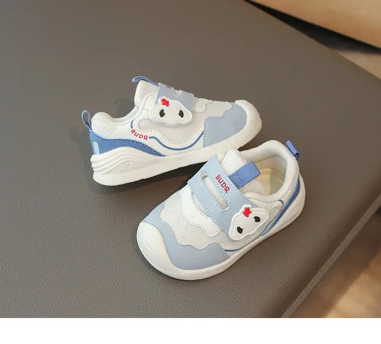 Baby walking shoes 2025 winter and winter new fashionable sports shoes trend soft sole comfortable Velcro cute and versatile