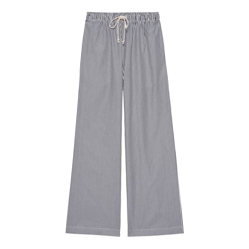 Combhasaki Women Y2K Aesthetic Wide-Leg Pants Stripe Drawstring High Elastic Waist Trousers Spring Fall Retro Sweatpants Bottoms