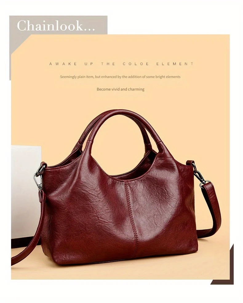 2025 trendy women's handbag, leisure cross-body bag for mothers, multi-functional shopping bag with zipper closure