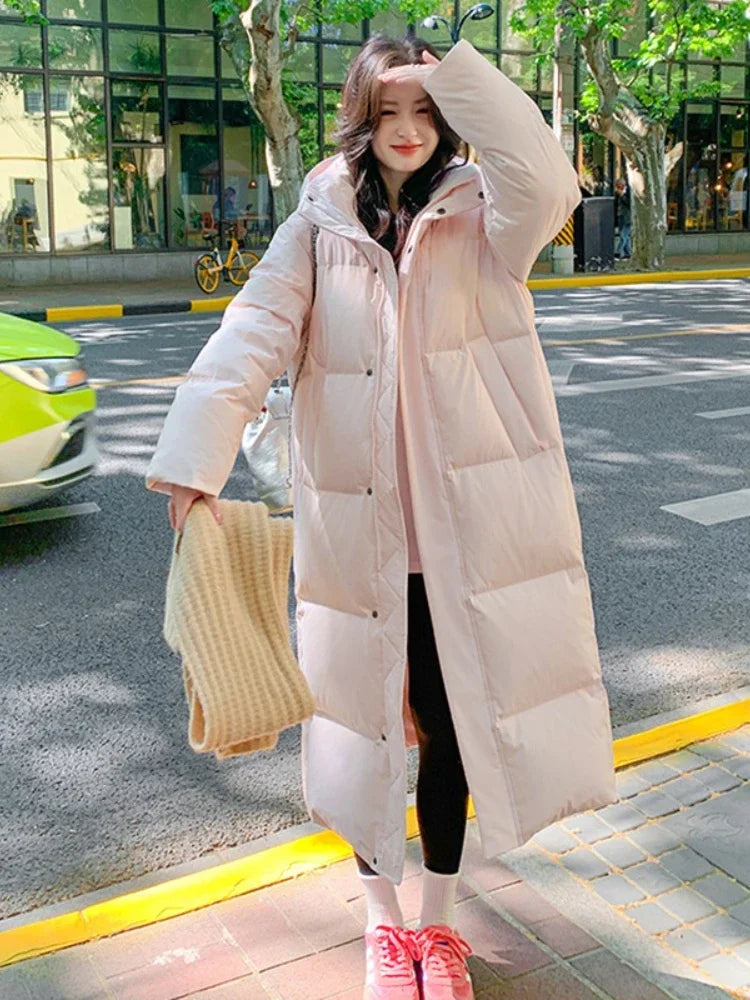 2025 Winter Women Jacket Coats Long Parkas Female Down Cotton Hooded Overcoat Thick Warm Jackets Windproof Casual Student Coat