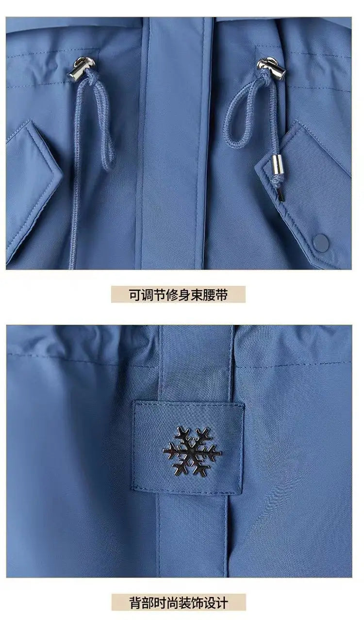 2025 Winter New Korean Edition Loose Thicken Cotton Jacket Women's Big Fur collar Hooded Coat Female Casual Warm Parker Overcoat