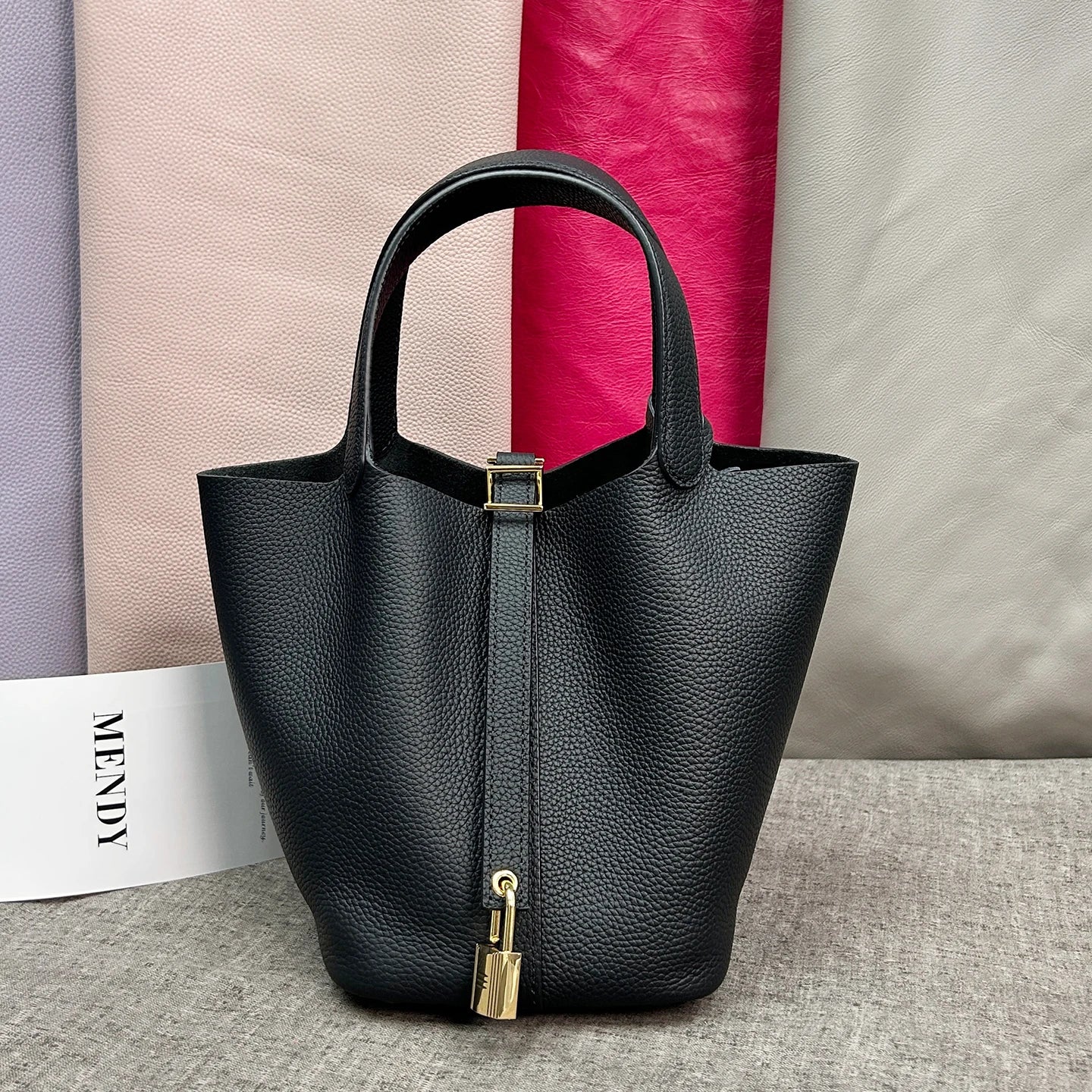 MENDY Women Bags Handbags Bucket Bag Real Leathe Fashion Tote Bag Genuine Leather Luxury Desginer Big Size Large Lady Hand Bags