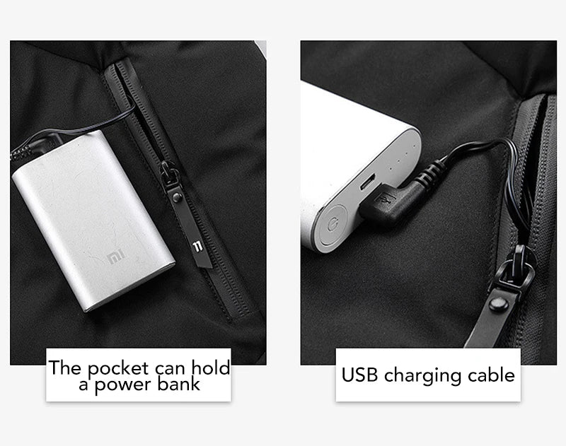 4 Areas Heated Jackets for Men Outdoor Sports Smart USB Charging Heating Outerwear Winter Electric Thermal Warm Cotton Jacket