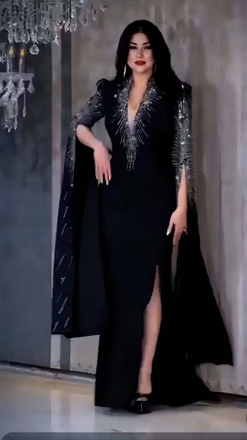 luxury black gala Dress