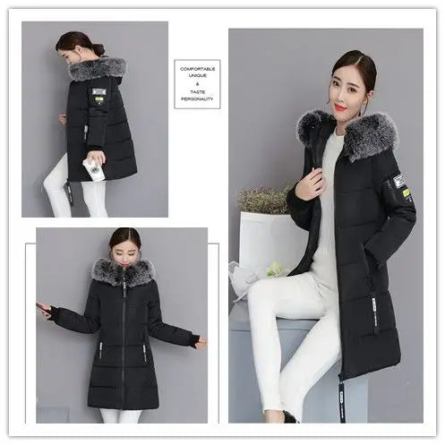 Winter Coat 2025 New Women's Thick Cotton Jacket Women Hooded Coat Medium long Casual Student Jackets Female Warm Parka Overcoat