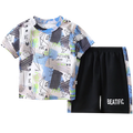 Summer Children's Camouflage Clothing Suit Boys Clothes Set Short Sleeve Sunscreen Quick Dry Boy Set