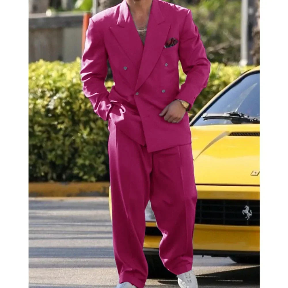 2024 Formal Suit for Men Wedding Luxury Fashion Suit Dress  2 Piece Modern Men's Suits Men Clothing Terno Masculino Completo