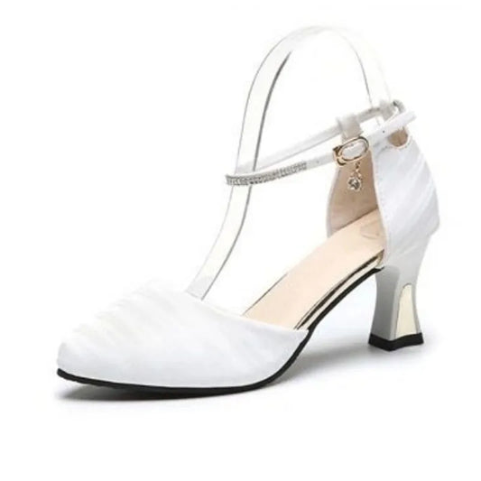 Zapatos De Mujer Women Sweet Light Weight White Stiletto Heel Shoes for Sexy Party Lady Fashion Pink Comfort Wedding Shoes B31