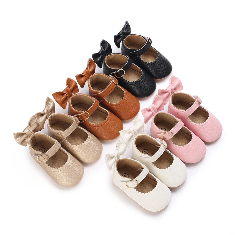 Cute White Lace Baby Girl Princess shoes  Baby Moccasins Moccs Shoes Bow Fringe Rubber Soled Non-slip Footwear Crib Shoes
