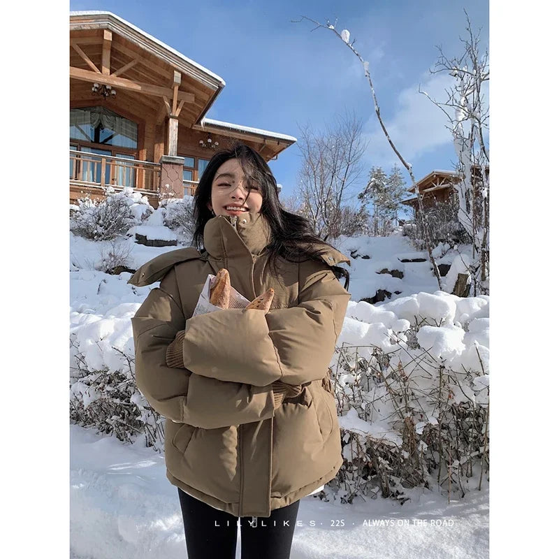 Women Long Down Jackets Coat 2024 Winter Unisex Warm Coat Loose PufferJacket Hooded New Long Parka Windproof Parkas Zipper Coat
