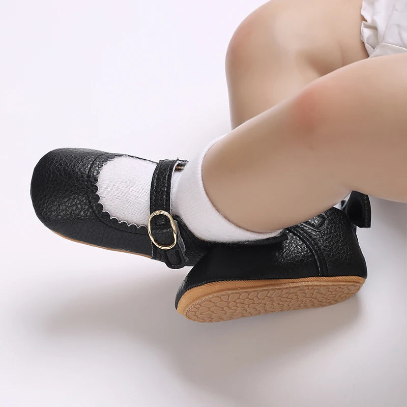 Cute White Lace Baby Girl Princess shoes  Baby Moccasins Moccs Shoes Bow Fringe Rubber Soled Non-slip Footwear Crib Shoes