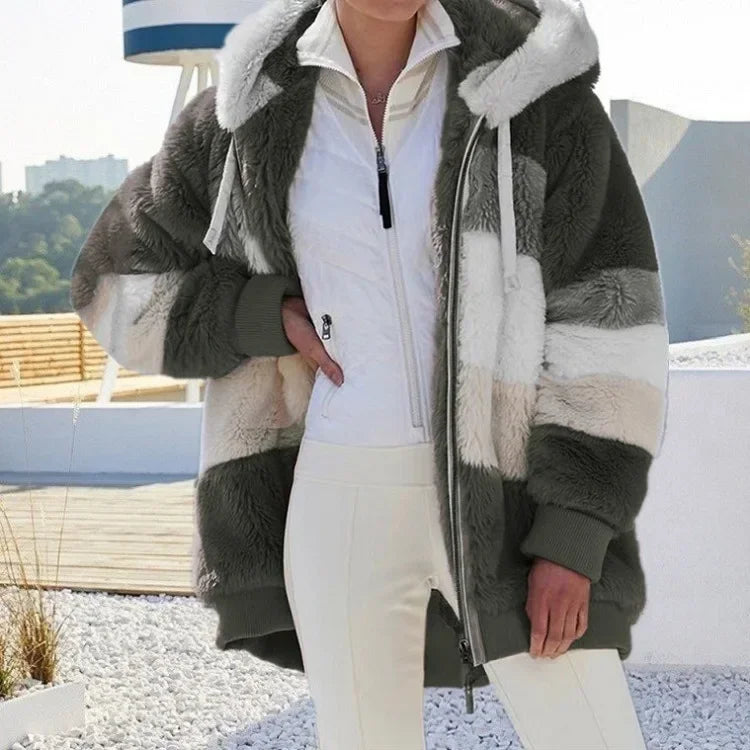 2025 Women's Warm Coats Jackets for Autumn Winter Long Jacket Warm Thick Fleece Faux Fur Coat Plush Teddy Woman Fur Coat Female