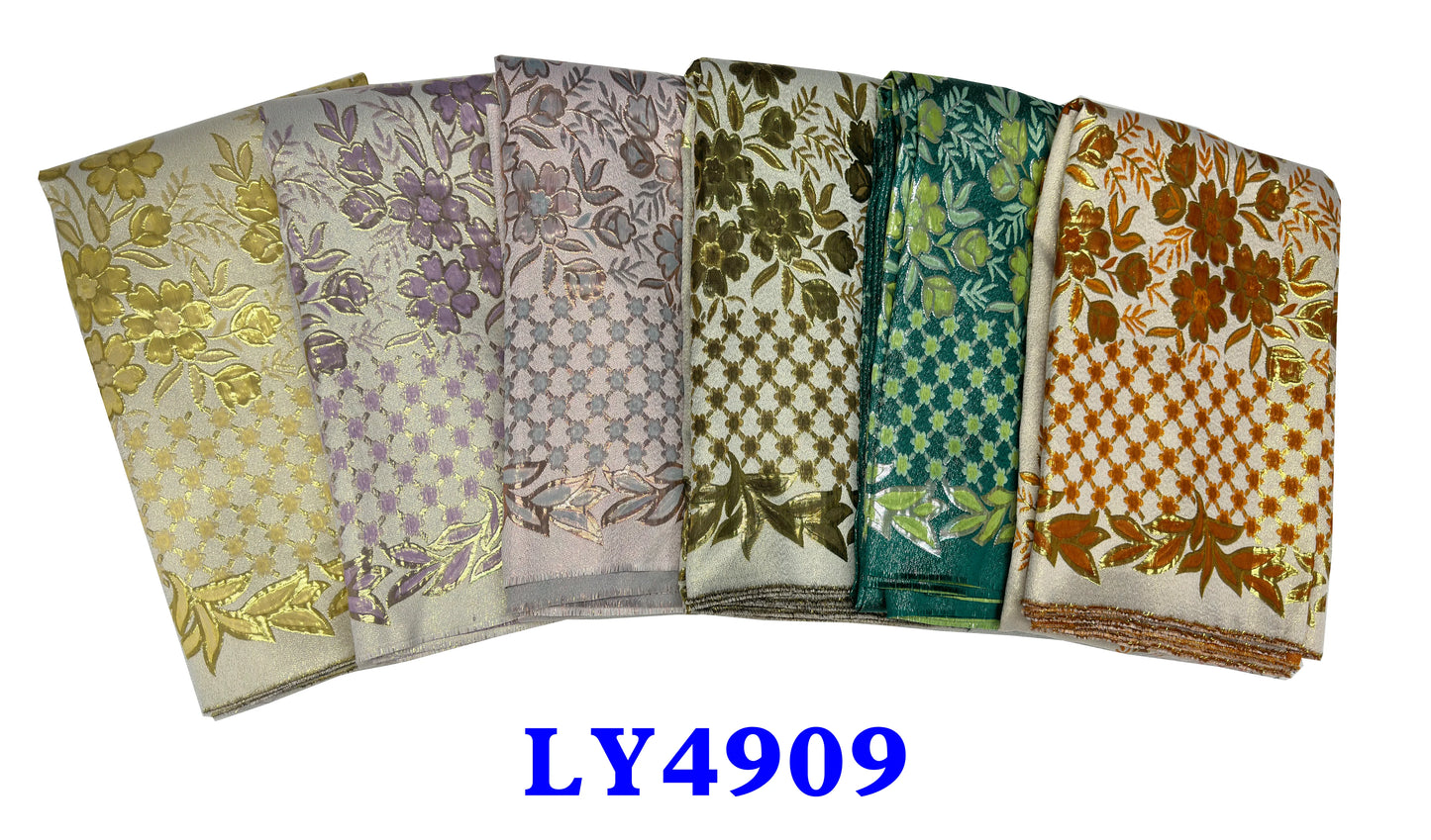 African Brocade Jacquard Lace Fabric 2024 High Quality Lace 5 Yards Net Lace French Gilding Lace Fabric For Wedding Party Dress