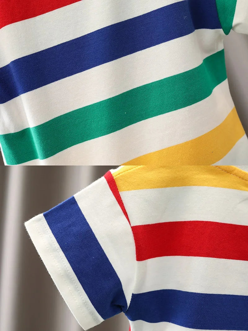 New Baby Boy Clothes Suits Summer Baby Clothes Set Print Dinosaur T-shirts+Pant 2pcs/Suit Infant Outfits Kids Girls Clothes Sets