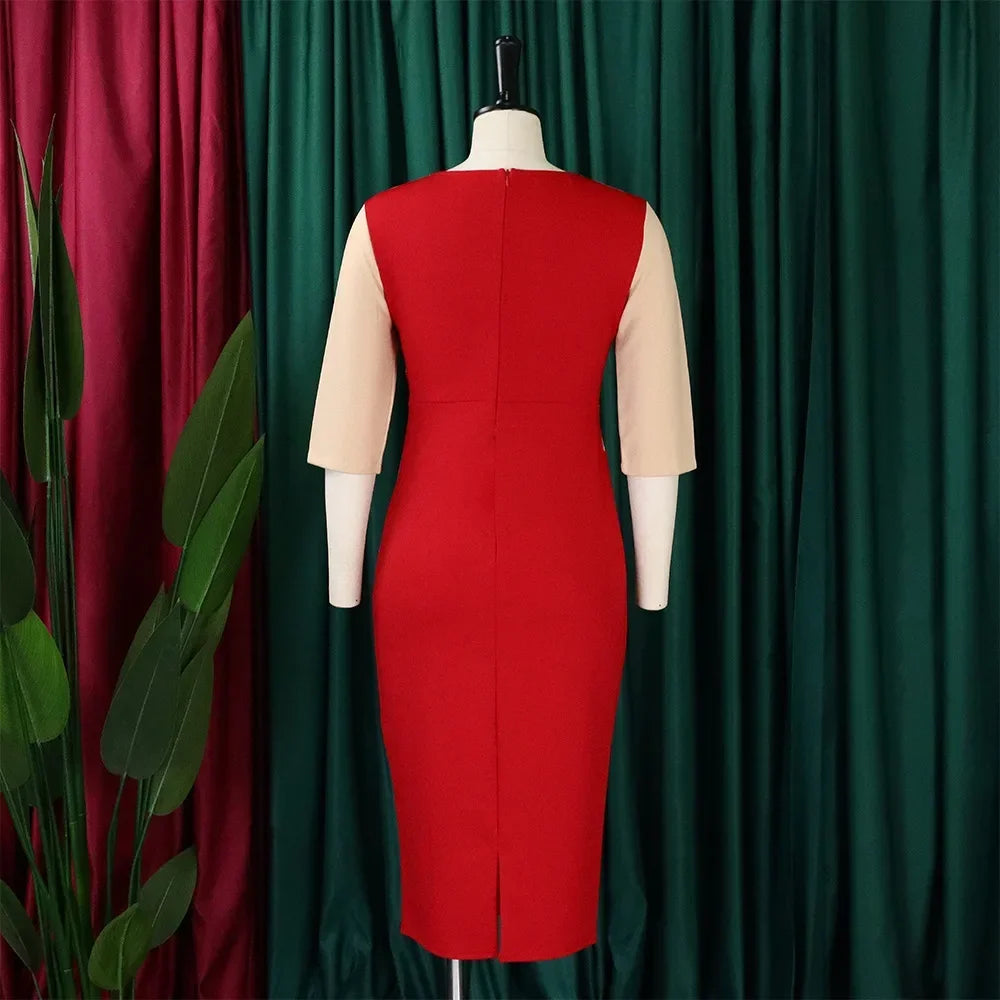 elegant red gala Dress
