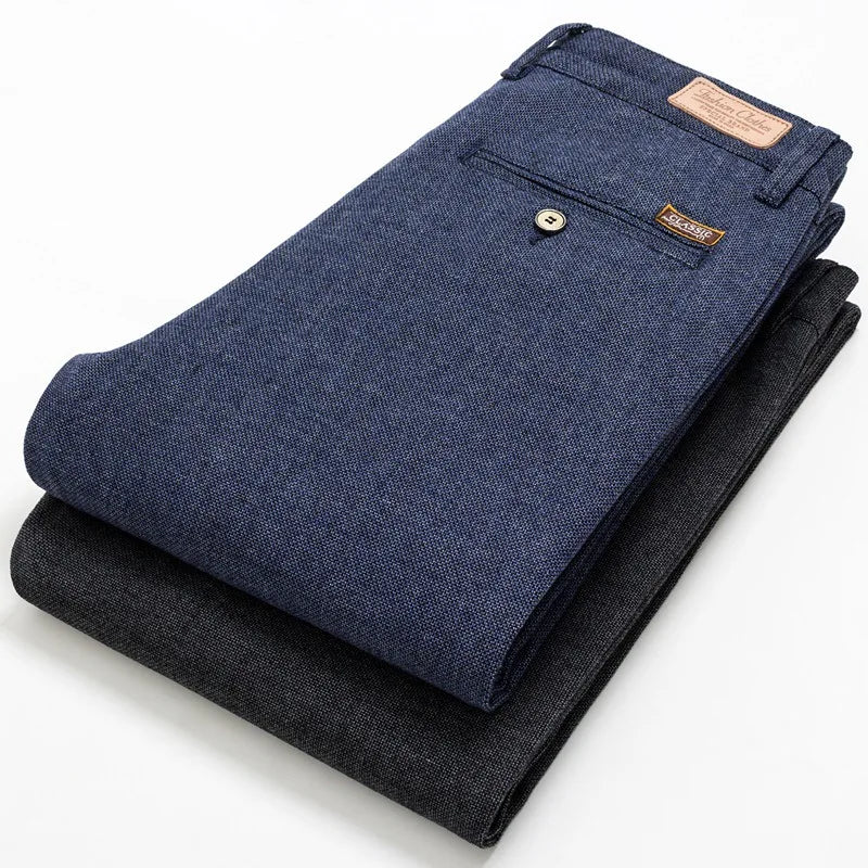 Brand 2022 Spring Autumn Winter Classic High Quality Men's Casual Pants Trousers Men Casual Pants Business Straight Size 38