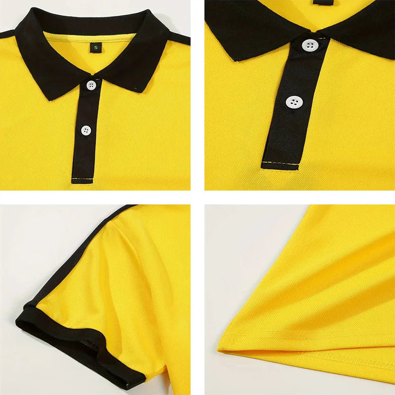 Summer Men's Short sleeved Polo Shirt Business Casual Collar T-shirt Plus Size Breathable Top European and American Plus size