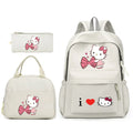 3pcs/Set Hello Kitty Backpack with Lunch Bag for Teenagers Student School Bags Casual Comfortable Travel Set