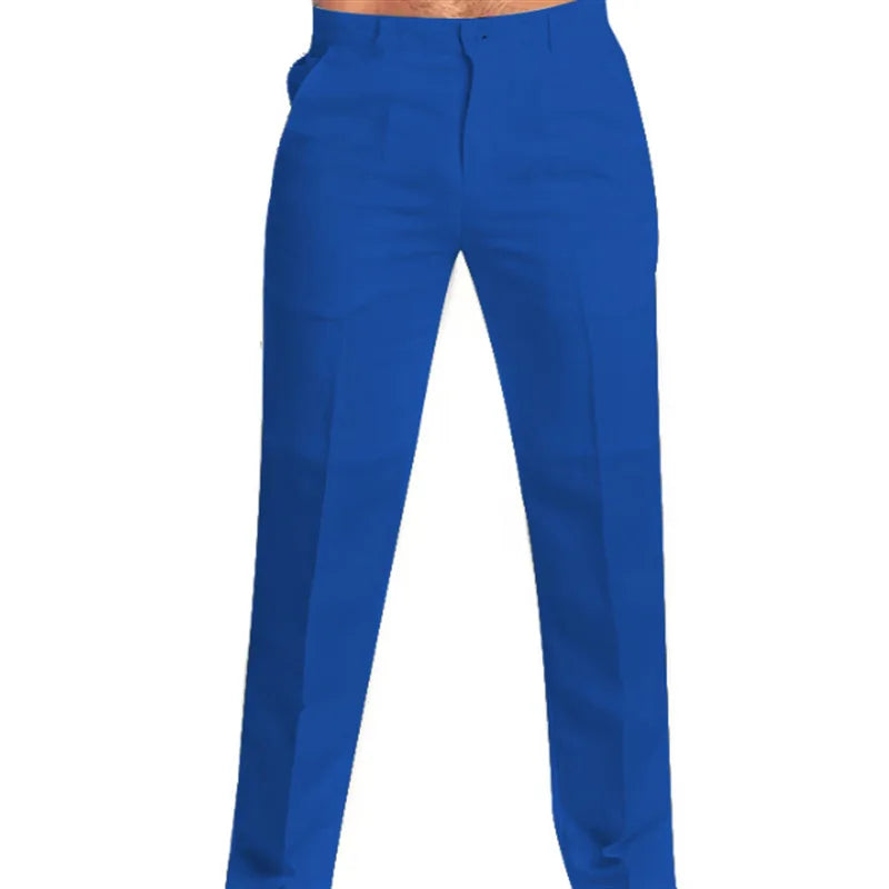 Men's Clothing Linen Slant Pocket Straight Solid Color Comfortable Breathable Daily Casual Pants