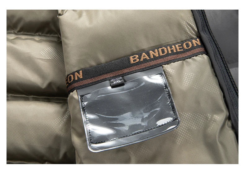 Big Collar 2026 New Winter Parkas Men Thicken Casual Outwear Slim Fit Outwear Waterproof Warm Stand Collar Outwear Coat