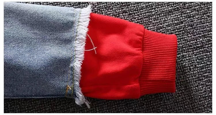 Spring Autumn Denim For Boys' Set New 2024 Korean Version Jacket Fashion Jeans Handsome Two-Piece Set